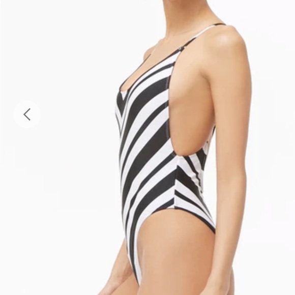 F21 Chevron 1 piece Swimsuit - Picture 3 of 4